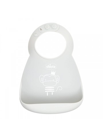BABERO CHICCO SILICONA GRIS