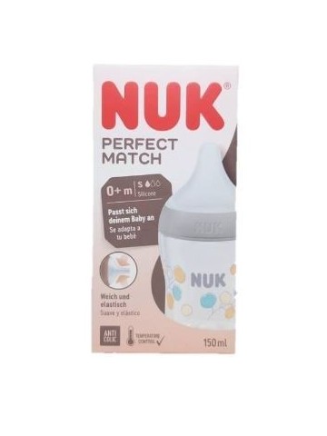 NUK BIBERON PERFECT MATCH ALGODON SIL T-S 150ML NUK BIBERON PERFECT MATCH ALGODON SIL T-S 150ML