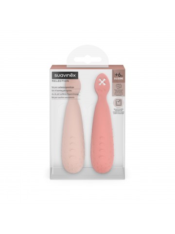 SUAVINEX SET PRECUCHARAS APRENDIZAJE SILIC ROSA