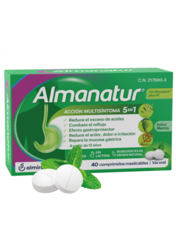 ALMANATUR 40 COMPRIMIDOS MASTICABLES SABOR MENTA